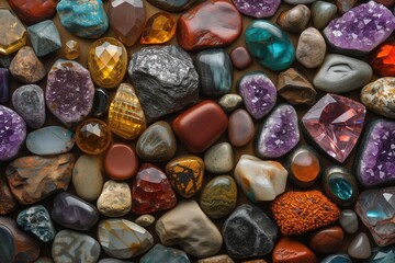  Background from various precious stones.