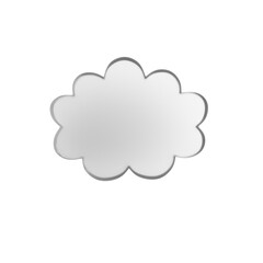 Aufkleber - A simplistic cloud shape with a flat design style, isolated on a white background, representing the concept of simplicity or clean design