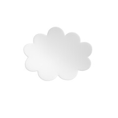 Poster - A stylized white cloud graphic on a clean white background, suitable for overlays or design elements