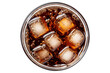 Glass of cola with ice isolated on transparent background Remove png, Clipping Path, pen tool