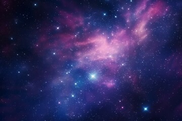 Wall Mural - a view of a distant galaxy with a bright, colorful star field