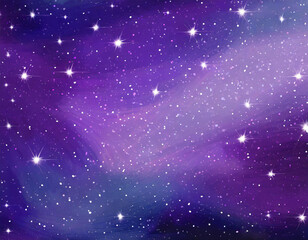 Wall Mural - abstract background of starry space purple sky with stars field