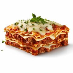 Wall Mural - Lasagna isolated on white background