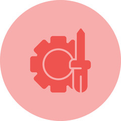 Canvas Print - Spanner Vector Icon