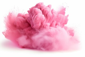 Wall Mural - a pink cloud of dust on a white background