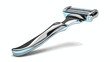 Realistic razor blade front view at an angle 