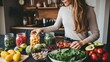 © Molang Visual - Young woman preparing healthy food in the kitchen