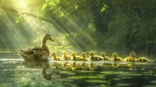 Family Of Ducks