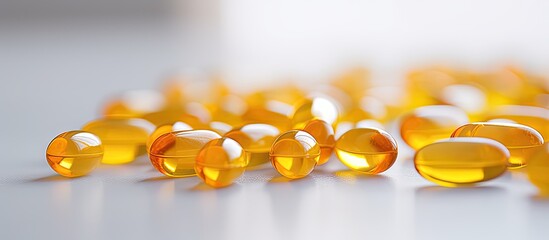 Aufkleber - Numerous yellow pills are arranged neatly on a table surface, creating a bright and organized display