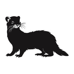 Wall Mural - Ferret Silhouette