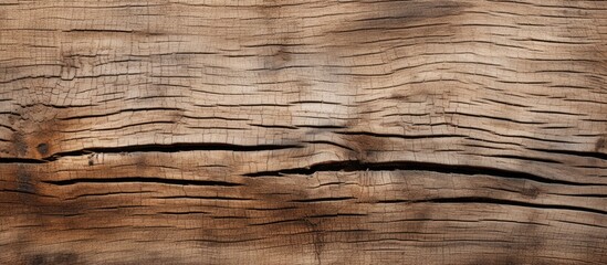 Poster - Detailed close-up view of a piece of wood showcasing a prominent knot on its surface