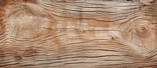Poster - Detailed view of a piece of wood showcasing a visible knot in the center, adding character to the texture