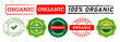 organic rectangle circle stamp and seal badge label sticker sign natural ecology bio product