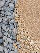  dolomite and granite crushed stone on the construction site