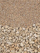 dolomite crushed stone on the construction site