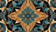 Geometric pattern, executed in a coherent surface. Illustration of a kaleidoscope. The background image. Luxury Geometric Pattern with art deco ornament.