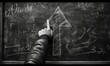Chalkboard Strategy Direction with Hand Pointing