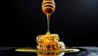 上からとろとろの蜂蜜を垂らしている高級感ある写真