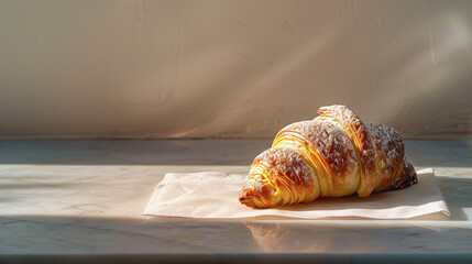 Wall Mural - Croissant, freshness, meal, table, bread