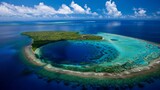 Fototapeta  - Island Surrounded by Ocean