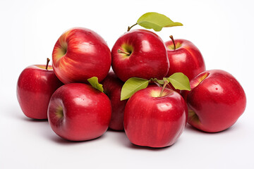 Poster - red apple on isolated white background