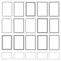 Fototapete - Border vector set. Decorative thin frames. ????????? rectangle ornaments and ornate border..eps