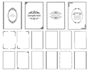 Fototapete - Vintage ornamental frame, vector decorate. Ornate frames. Decorative border.eps