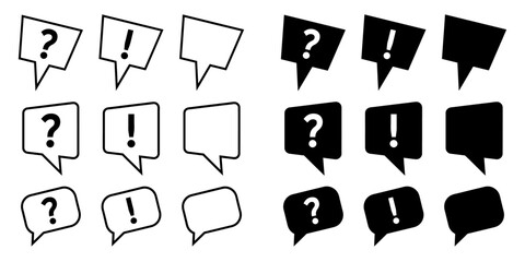 Fototapete - ofvs562 OutlineFilledVectorSign ofvs - question mark vector icon . exclamation mark sign . isolated transparent . black outline filled version . AI 10 / EPS 10 . g11905