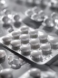 Fototapeta Las - Realistic blisters. Medicine pill and capsule packs