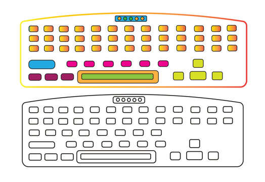 Abstract computer keyboard logo vector
