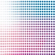 Gradient Polka Dot seamless pattern, each dot fading from one color to another. Seamless Pattern, Fabric Pattern, Tumbler wrap, Mug Wrap.