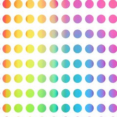 Sticker - Gradient Polka Dot seamless pattern, each dot fading from one color to another. Seamless Pattern, Fabric Pattern, Tumbler wrap, Mug Wrap.