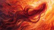 Fiery Whirlwind Hair, Swirling Flames of Wild Creativity