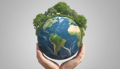 Wall Mural -  Earth day is observed every year on April 22, to demonstrate support for environmental protection. 3D Rendering created with generative ai.