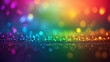 Glittering Rainbow Bokeh Banner Background