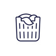 Laundry basket line icon on white