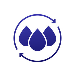 Poster - rehydrate, restore water balance icon