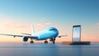 Jetset Dreams: Unlock Your Wanderlust with Seamless Travel Booking - Smartphone Airplane and Passport on Runway