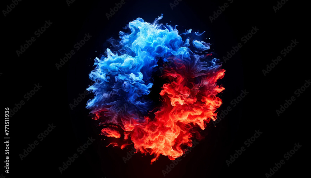 青＆赤の炎エフェクトイメージ素材3 Stock Photo | Adobe Stock