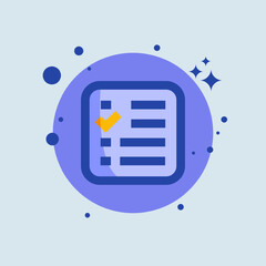 Poster - List flat illustration. Checklist signs vector illustration.