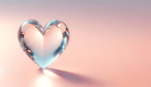 Crystal Glass Clear Heart With Contents Space Pastel Style 
