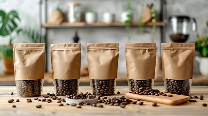 Wall Mural - Packaging of coffee beans.


