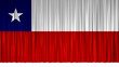 Vorhang mit der Flagge Chiles