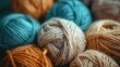 Colored wool yarn