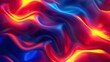 Ethereal Symphony of Vibrant Abstract Waves: Red, Orange, and Blue Fusion