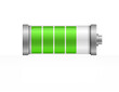 Battery charge full power energy level. Icons for gadget interfaces, mobile apps, website elements and your design. Fully charged and discharged accumulators smartphone battery. Vector illustration.