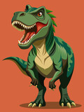Fototapeta Dinusie - Highly detailed vector of a T Rex.
