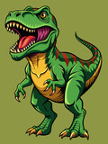 Fototapeta Dinusie - Highly detailed vector of a T Rex.