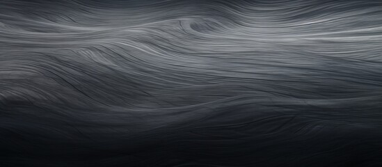 Canvas Print - A detailed closeup image of a chalkboard depicting intricate waves, resembling the fluidity of water under a cloudy sky, creating a mesmerizing oceanic landscape