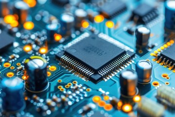 Poster - Electronic circuit board with micro chip